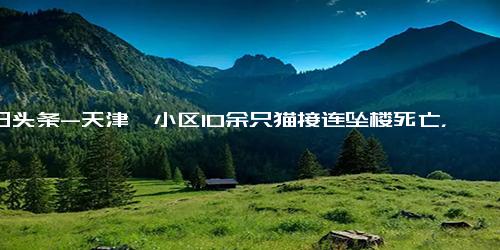 今日头条-天津一小区10余只猫接连坠楼死亡，警方回应 不存在恶意扔猫，抓猫时它们受到惊吓从窗户跃下